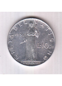 1952 10 Lire  Anno XIV Pio XII